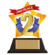 Mini-Star 2nd Place Acrylic Plaque 100mm : New 2019