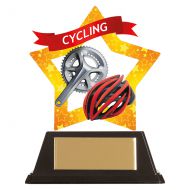 Mini-Star Cycle Trophy and Helmet Acrylic Plaque 100mm : New 2019
