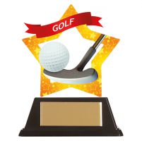 Mini-Star Golf Acrylic Plaque 100mm : New 2019