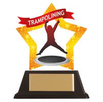 Athletics Trophies Mini-Star Trampolining Acrylic Plaque 100mm : New 2019