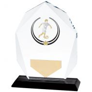 Glacier Football Trophy Award Glass 140mm