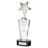Monument Star Silver Crystal Trophy Award 270mm