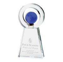 Interceptor Globe Crystal Trophy Award 230mm