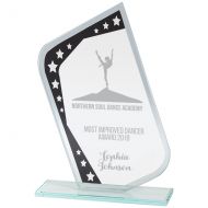 Meteor Mirror Glass Award Black and Silver 210mm