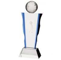 Celestial Golf Crystal Trophy Award 260mm : New 2020