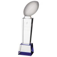 Tribute Rugby Crystal Trophy Award 230mm : New 2020