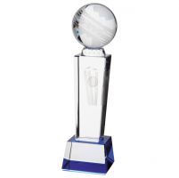 Tribute Cricket Crystal Trophy Award 220mm : New 2020