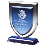 Delta Blue Crystal Trophy Award 195mm : New 2020