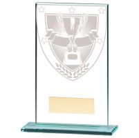 Millennium Achievement Jade Glass Trophy Award 140mm : New 2020