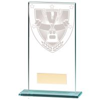Millennium Achievement Jade Glass Trophy Award 160mm : New 2020