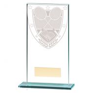 Millennium Badminton Jade Glass Trophy Award 160mm : New 2020