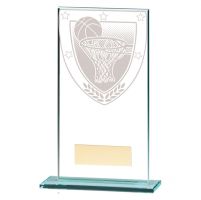 Millennium Basketball Jade Glass Trophy Award 160mm : New 2020