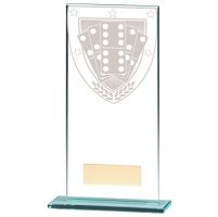 Millennium Dominoes Jade Glass Trophy Award 180mm : New 2020