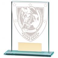 Millennium Equestrian Jade Glass Trophy Award 110mm : New 2020