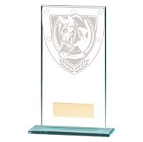 Millennium Equestrian Jade Glass Trophy Award 160mm : New 2020