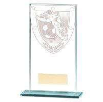 Millennium Football Boot and Ball Jade Glass Trophy Award 160mm : New 2020