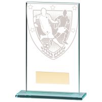 Millennium Football Jade Glass Trophy Award 140mm : New 2020
