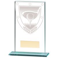 Millennium Golf Jade Glass Trophy Award 140mm : New 2020