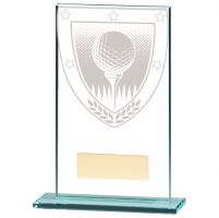 Millennium Golf Ball Jade Glass Trophy Award 140mm : New 2020