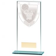 Millennium Netball Jade Glass Trophy Award 180mm : New 2020