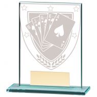 Millennium Poker Jade Glass Trophy Award 110mm : New 2020