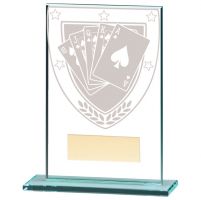 Millennium Poker Jade Glass Trophy Award 125mm : New 2020