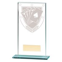 Millennium Poker Jade Glass Trophy Award 160mm : New 2020