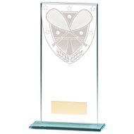 Millennium Squash Jade Glass Trophy Award 180mm : New 2020
