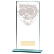 Millennium Table Tennis Jade Glass Trophy Award 180mm : New 2020