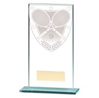 Millennium Tennis Jade Glass Trophy Award 160mm : New 2020