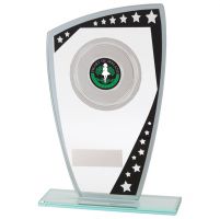 Cosmic Multisport Glass Trophy Award Black and Silver 190mm : New 2020