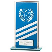 Talisman Mirror Glass Award Blue - Silver 140mm : New 2022