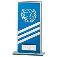 Talisman Mirror Glass Award Blue - Silver 160mm : New 2022
