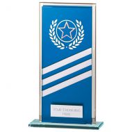 Talisman Mirror Glass Award Blue - Silver 180mm : New 2022
