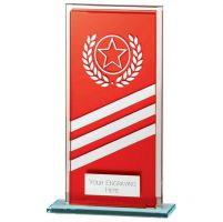 Talisman Mirror Glass Award Red - Silver 160mm : New 2022