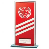 Talisman Mirror Glass Award Red - Silver 180mm : New 2022