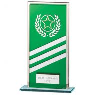 Talisman Mirror Glass Award Green - Silver 160mm : New 2022