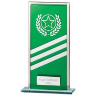 Talisman Mirror Glass Award Green - Silver 180mm : New 2022