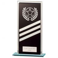 Talisman Mirror Glass Award Black - Silver 180mm : New 2022