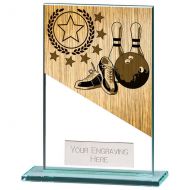 Mustang Ten Pin Bowling Jade Glass Award 125mm : New 2022