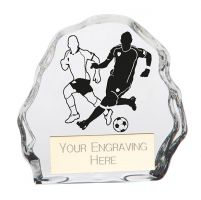 Mystique Football Male Glass Award 90mm : New 2022