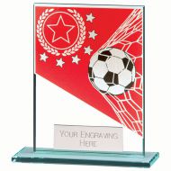 Mustang Football Red Jade Glass Award 110mm : New 2022