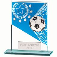 Mustang Football Blue Jade Glass Award 110mm : New 2022