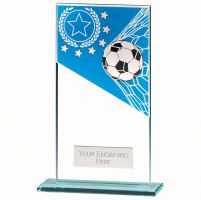 Mustang Football Blue Jade Glass Award 160mm : New 2022