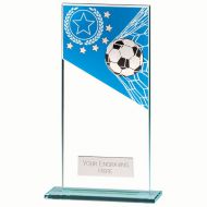 Mustang Football Blue Jade Glass Award 180mm : New 2022