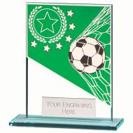 Mustang Football Green Jade Glass Award 110mm : New 2022
