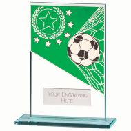 Mustang Football Green Jade Glass Award 125mm : New 2022