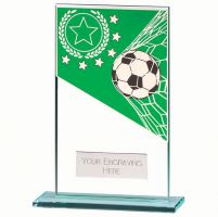 Mustang Football Green Jade Glass Award 140mm : New 2022