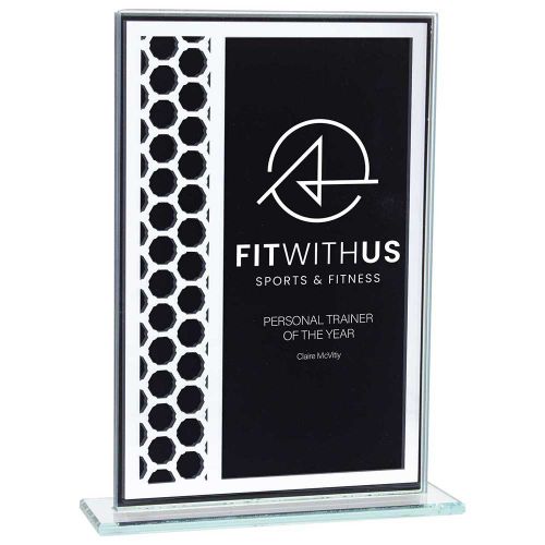 Titanium Mirrored Glass Award Black 160mm : New 2023