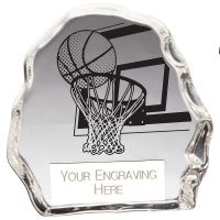 Mystique Basketball Glass Award 90mm : New 2023